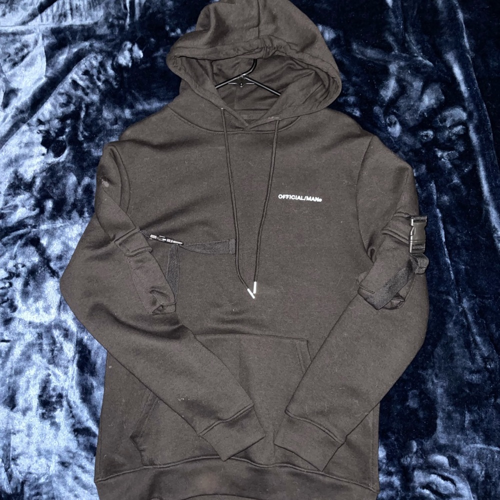 Boohooman black hoodie